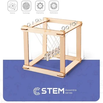 Medinis konstruktorius Niutono švytuoklė, STEM edukacinis modelis