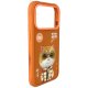 Nimmy Cool&Cute 2.0 Cat dėklas iPhone 17 Pro, oranžinis