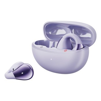 Belaidės ausinės-prisegtukai QCY Crossky C30 OWS Bluetooth 5.4 - violetinės