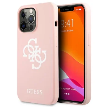 Guess Silicone 4G Logo Case for iPhone 13 Pro / 13 6.1" GUHCP13LLS4GWPI, Pink