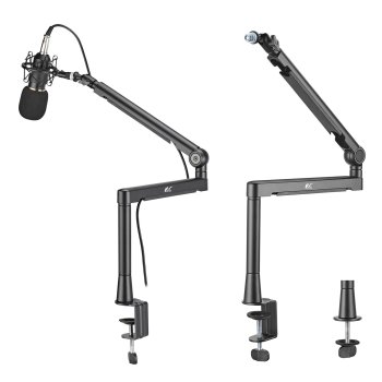 Aliuminis mikrofono stovas NanoRS RS471, juodas