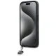 Karl Lagerfeld dėklas iPhone 15 / 14 / 13 Saffiano Rhinestones & Charm, juodas