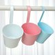Practical balcony flower pot with handle, 16 cm, blue