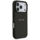 Guess Grained Ring MagSafe dėklas iPhone 17 Pro - juodas