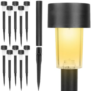 Gardlov Solar Garden Lights, 10 pcs, Warm White