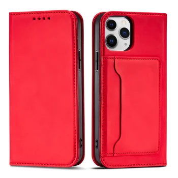 Wallet Case for iPhone 12 Pro with Card Holder and Stand, Red