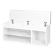 ModernHome WYJ-249 batų spintelė su suoliuku ir 3 lentynomis, balta