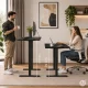Elektrinis reguliuojamo aukščio stalas ModernHome 120x60 cm, 72-118 cm, juodas