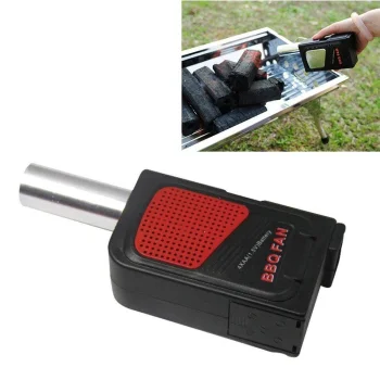 Electric BBQ and Fireplace Blower, Black/Red