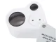 Folding Pocket Jeweler\'s Loupe Magnifier with 2 LED 30x 60x, Silver