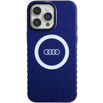 Audi iPhone 14 Pro Max dėklas IML Big Logo MagSafe, mėlynas
