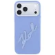 Karl Lagerfeld dėklas Smooth Big Resin Signature Logo, skirtas iPhone 18 Pro Max / 17 Pro Max, mėlynas