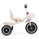 ECOTOYS vaikiškas triratukas su krepšeliais ir skambučiu, smėlio spalvos