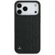 Mercedes dėklas iPhone 17 Pro Max telefonui Leather Laurel Leaves MagSafe, juodas