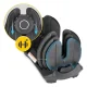 Reguliuojamas hantelis 4FIZJO Premium 40 kg su stovu, juodas