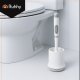 Ruhhy Silicone Toilet Brush with Holder, White