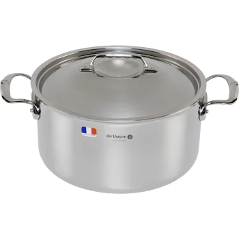Nerūdijančiojo plieno puodas su dangčiu De Buyer Affinity 28 cm, 10,4 l