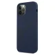 Guess Silicone Vintage Script dėklas iPhone 12 Pro Max, mėlynas