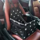 Car pet carrier bag with safety leash for dogs, black