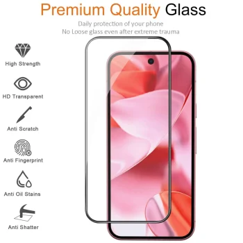 TFO 6D Tempered Glass for Google Pixel 10 / 10 Pro, Black Frame