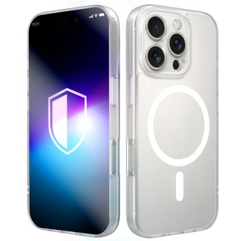 Dėklas „3mk Misty MagCase“, skirtas „iPhone 16 Pro Max“, baltas