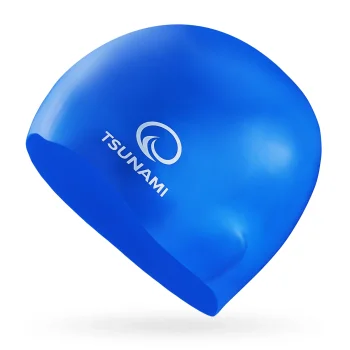 Silikoninė plaukimo kepuraitė TSUNAMI PRO, mėlyna
