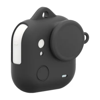 PULUZ silikoninis dėklas ir objektyvo dangtelis skirtas Insta360 GO Ultra, juodas