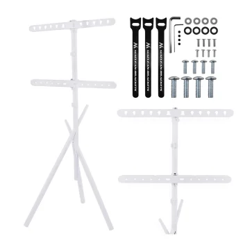 Maclean MC-182 W grindinis televizoriaus stovas (37-80", 60kg), baltas