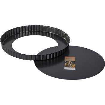 De Buyer 4706.28 neprideganti kepimo forma pyragams su išimamu dugnu, 28 cm