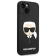Karl Lagerfeld Silicone Karl\'s Head dėklas, skirtas iPhone 14 Plus, juodas