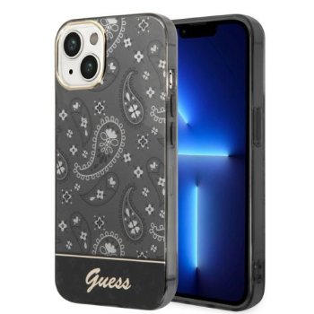 Guess dėklas iPhone 14 Plus Bandana Paisley, juodas