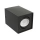 Maclean MCE426 B Square Surface-Mounted Spotlight, GU10, Aluminum, Black