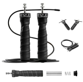 4Fizjo 371 Weighted Boxing Jump Rope, 3 m, Black