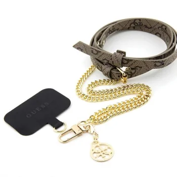 Universalus telefono dirželis Guess 4G Chain CBDY, rudas