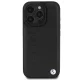 BMW dėklas, skirtas iPhone 16 Pro Max, Leather Hot Stamp, juodas