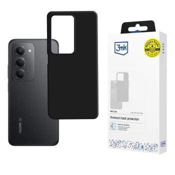 Dėklas 3mk Matt Case telefonui Xiaomi Redmi 15 5G, matinis juodas