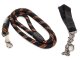 Classic leash with adjustable collar for dogs and cats, 120cm, black