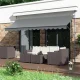 Ištraukiama balkono markizė MultiGarden 144539, 200x120 cm, pilka
