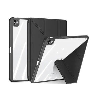 Planšetinio kompiuterio dėklas Dux Ducis Magi iPad Pro 13" (2024/2025) su stovu, juodas