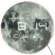 Moon Wall Clock with LED Display 32 cm, Grey