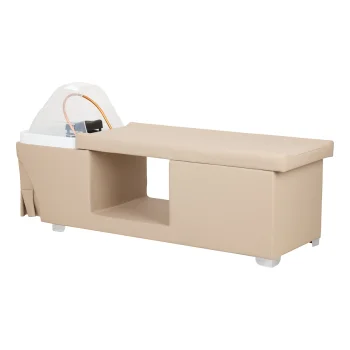 Hair Salon Wash Unit with Bed Gabbiano Head Spa Maldives, Beige