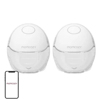Belaidis dvigubas elektrinis pientraukis Momcozy M6, pilkas