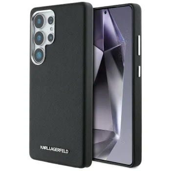 Karl Lagerfeld Saffiano MagSafe Case for Samsung Galaxy S25 Ultra, Black