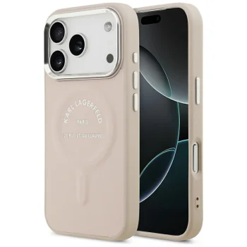 Karl Lagerfeld MagSafe dėklas iPhone 17 Pro / 18 Pro, rožinis