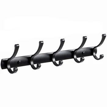 Wall-mounted clothes rack, black