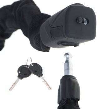 RALLEX bike lock with key, 90 cm security chain