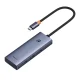 Baseus UltraJoy 5-in-1 USB-C šakotuvas (HDMI, 3x USB 3.0, PD), pilkas