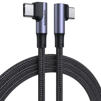 Ugreen Angled USB-C to USB-C Cable 100W 5A 480Mbps PD QC 1m - Black