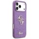 Guess Fixed Glitter Big 4G dėklas, skirtas iPhone 17 Pro Max, violetinis
