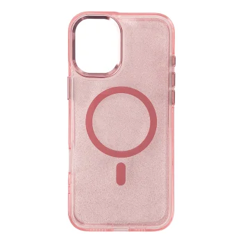 Dėklas Samsung Galaxy S26 Ultra su MagSafe Glitter Case, rožinis
